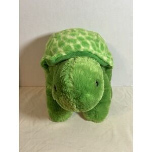 Aurora Plush Animal Fat Chunky Turtle 13" Green Very soft EUC Lovey